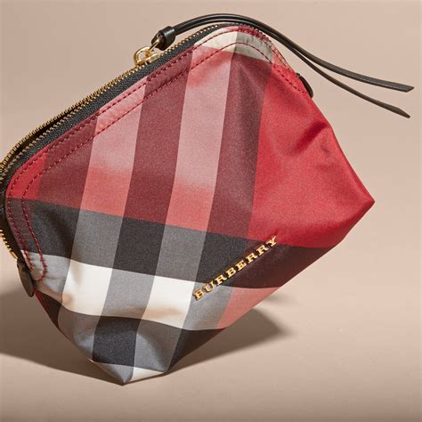 burberry medium zip top check technical pouch|Medium Check Tote in Sand .